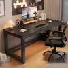 Escritorio de computadora, escritorio casero de escritorio, escritorio de oficina simple, escritorio grueso de estudio para dormitorio, banco de trabajo rectangular, escritorio para vivienda de alquiler