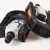 Pedal de bicicleta dobrável pedal plástico dobrável semi-alumínio pedal de mountain bike Preto grande quantidade Congyou