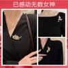 Novo broche de pérola feminino de alta qualidade para terno, elegante, elegante, nicho, requintado, espiga de trigo, broche anti-exposição, acessórios