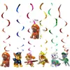 Suprimentos para Festa de Aniversário Infantil Tema Desenho Patrulha Canina Transfronteiriço Prato de Papel Toalha Bandeirola Faca, Garfo e Colher