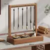Estante Soporte para Pinceles, Colgante Retro Estilo Chino de Madera Maciza para Colgar Pinceles, Soporte para Pinceles de Caligrafía, Reposapinceles, Estante de Almacenamiento y Exhibición