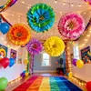 5 piezas de decoraciones de flores de papel gigantes para decoración de primavera, fiestas festivas, reuniones de cumpleaños y otros eventos festivos, con materiales de papel floral.
