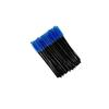 Al por mayor 50 por paquete de cepillo para pestañas de varilla negra cabeza de cepillo de nailon cepillo para cejas flexible