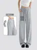 Pantalones Casuales Largos Bordados Personalizados, Nuevos Pantalones Deportivos Rectos de Pierna Ancha para Mujer, Estampado Personalizado con Diseño en Relieve, Disponibles para Envío Transfronterizo