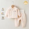 Conjunto de Roupa Íntima de Algodão a Ar para Bebê Outono e Inverno 2025 Primavera e Outono Classe A para Recém-nascido Roupas para Casa Roupas de Algodão para Bebê