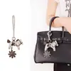Novo Estilo Bolsa de Pônei em Couro PU Pingente Corrente para Celular Cordão de Contas Lanyard Chaveiro Ornamento Fábrica Presente de Festival do Meio Outono