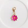 Colgante de aleación transfronterizo con forma de margarita que gotea, colgante de flores coloridas, llavero, adorno, joyería decorativa