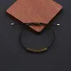 Diseño Moderno Acero de Titanio Pulseras de Pareja de Nicho Trenzadas Ajustables de Acero Inoxidable Pulsera de Tubo Curvo Estilo Ins con Opción de Grabado