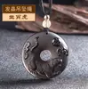 Collar con Colgante de Hebilla de la Paz de Obsidiana Hielo Signo del Zodíaco para Hombre Collar para Mujer Año del Zodíaco Tigre Colgante Patronus