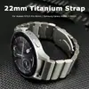 Adecuado para Correa de Reloj Samsung Huawei GT2/3 PRO 22mm Grano Grande Una Perla Hebilla Plana Correa de Aleación de Titanio