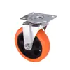Roda de Freio Silenciosa Universal de Eixo Duplo de Tamanho Médio 3 polegadas 4 polegadas 5 polegadas Rodízios para Equipamentos Mecânicos Resistentes ao Desgaste com Freio