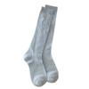Calcetines Finos de Verano para Mujer Amor Lazo Decorativo Calcetines Apilados Color Sólido Estilo Extranjero Malla Japonesa Sin Costuras Calcetines de Pantorrilla
