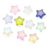Nuevo colgante de cristal de estrella de cinco puntas con agujero mediano de 10 mm, polvo de oro, colorido, material para accesorios de joyería DIY, cuentas sueltas al por mayor