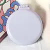 Escova de Cabelo Colorida Macaron com Espelho e Airbag, Pente Massageador Integrado para Meninas, Pente Dobrável Colorido para Cabeleireiro para Couro Cabeludo
