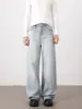 Jeans Rectos con Bigotes Estilo Retro Americano Nirben Denim para Hombre, Versátiles, Pantalones Anchos Holgados, Modernos.