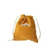 Bolsa de almacenamiento de pana de color sólido de gran capacidad, bolsa de cosméticos con cordón, bolso rojo portátil para mujer, monedero