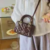 Bolso Cuadrado Pequeño de Rombo Estilo Nuevo, Bolso de Mano Exquisito y Versátil para Mujer, Bolso Tote Pequeño de Lujo Ligero de Gama Alta, Bolso de Hombro Cruzado Individual, Dropshipping