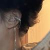 Clip para oreja estilo coreano sin agujero sentido de alta gama nicho estilo frío exquisito distintivo aretes combinables borla mariposa clip para oreja de mujer