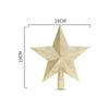 Cross-border Natal árvore de Natal topo estrela decorações glitter estrela de cinco pontas acessórios para árvore de Natal ouro em pó Natal Big Top Star