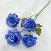 Simulación Xinxin 4 rosas adornos para sala de estar DIY flores falsas decoración de boda accesorios de fotografía flores de seda hechas a mano al por mayor