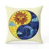 Funda de Almohada Cuadrada Mandala Tótem para Dormitorio Sala de Estar Respaldo de Sofá Funda para Almohada de Siesta (Núcleo No Incluido)