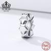 Evelle nuevo suministro de Amazon cuentas de plata esterlina S925 cuentas para pulsera DIY cuentas de estrella de cinco puntas SCC1169