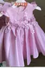 Amazon Transfronterizo Modelo Nuevo Vestido de Princesa Rosa con Tirantes para Niñas Satín Diseño Simple Fábrica de Vestidos Venta Directa
