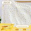 Tecido de crepe de folhas de prata bronzeador de camada dupla Roupas domésticas do bebê Tecido de crepe lavado Gaze de camada dupla de algodão