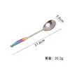 Cuchara de titanio puro tipo flor de hielo con mango largo, exquisita y elegante para uso doméstico, adecuada para niños y adultos como cuchara para sopa, cuchara de mesa o cuchara para postre