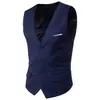 Comercio Exterior Amazon Chaleco Ajustado Estilo Coreano para Hombre Casual de Negocios Boda Novio Padrino Ropa Formal Chaleco de Traje Hombres