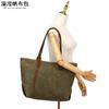 Bolso de mano informal de lona encerada para mujer, bandolera, bolso de compras, bolsa de almacenamiento, venta directa de fábrica