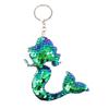 Chaveiro de sereia de lantejoulas, chaveiro de lantejoulas dupla face reflexivo, bolsa feminina, pingente de carro, atacado de fábrica