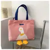 Pato Fofo Pato Estudante Casual Bolsa de Lona Tendência Trabalhador de Escritório Leve Bolsa de Mão Saia Moda Bolsa de Compras