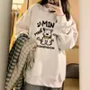 Sudadera de cuello redondo para mujer extremadamente elegante, fina, moda popular nueva de principios de otoño 2026, chic, con forro polar de invierno, top sin capucha