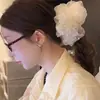 Corea del Sur Oni Grande Malla Esponjosa Punto de Ola Lazo para el Cabello Nuevo Estilo Francés Súper Hada Adornos Perezosos para el Cabello para Mujeres