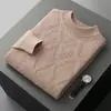 Suéter de otoño e invierno de comercio exterior 100 para hombre, suéter grueso de cuello alto medio, camisa básica de punto informal para negocios, parte superior cálida