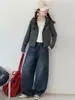 Conjunto de otoño para niñas: ropa para niñas mayores, conjunto de dos piezas de camiseta base de rayas y jeans de imitación de dos piezas