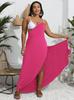 Chal para mujer transfronterizo europeo y americano talla grande para mujer de una pieza irregular de playa multiuso con tirantes vestido cruzado