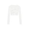 [Blusa Camiseta + Camisola] Conjunto de Duas Peças com Xale Curto Cruzado de Cintura Alta de Design Nicho para Mulheres
