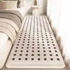 Cobertor de Cabeceira para Quarto Estilo Ins Wabi-Sabi Sala de Estar Tapete de Caxemira Espessado Faixa Lavável à Máquina Antiderrapante Cobertor de Cabeceira