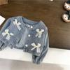 Traje de niña Primavera y Otoño Nuevo Abrigo de Mezclilla Top Camisa Base Falda de Pastel Traje de Niña Princesa Comercio Exterior