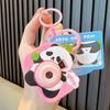 Panda câmera de projeção chaveiro cartoon casal Mulheres saco de brinquedo carro chaveiro pequeno presente atacado