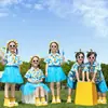 Fantasias de Cheerleader para Crianças para o Dia das Crianças, Fantasias para Eventos Esportivos Escolares, Fotos de Formatura do Jardim de Infância, Fantasias para Apresentações de Dança