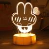 Lámpara de noche 3D con explosivos transfronterizos para dormitorio infantil, luz LED enchufable, lámpara de escritorio de atmósfera acrílica, regalos para estudiantes