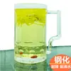 Taza de Té de Casa de Té al por Mayor con Asa de Vidrio Transparente para el Hogar Taza Grande de Cerveza con Asa