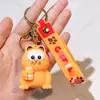 Chaveiro Garfield 2025 Pingente de Chave Gato de Desenho Animado Borracha Macia Anime Pequeno Atacado Decoração de Chaveiro de Carro