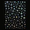 Nuevo sticker de uñas de copo de nieve navideño transfronterizo 3D adhesivo láser plateado copo de nieve alce navideño calcomanías de decoración de uñas