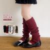 Calcetines para niños Apilados Caña Larga Coreanos Maillard Vintage Cálidos Invierno Medianos y Grandes Calcetines de Pantorrilla Rojo Áncora