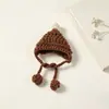 Gorro mini de punto lindo muñeco de peluche hilo atuendo accesorios de peluche tocado diy decoración de muñeca hecha a mano