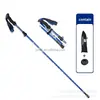 Bestseller de comercio exterior transfronterizo: Bastón de trekking plegable telescópico de cinco secciones para senderismo y viajes al aire libre, bastón de aleación de aluminio ultracorto